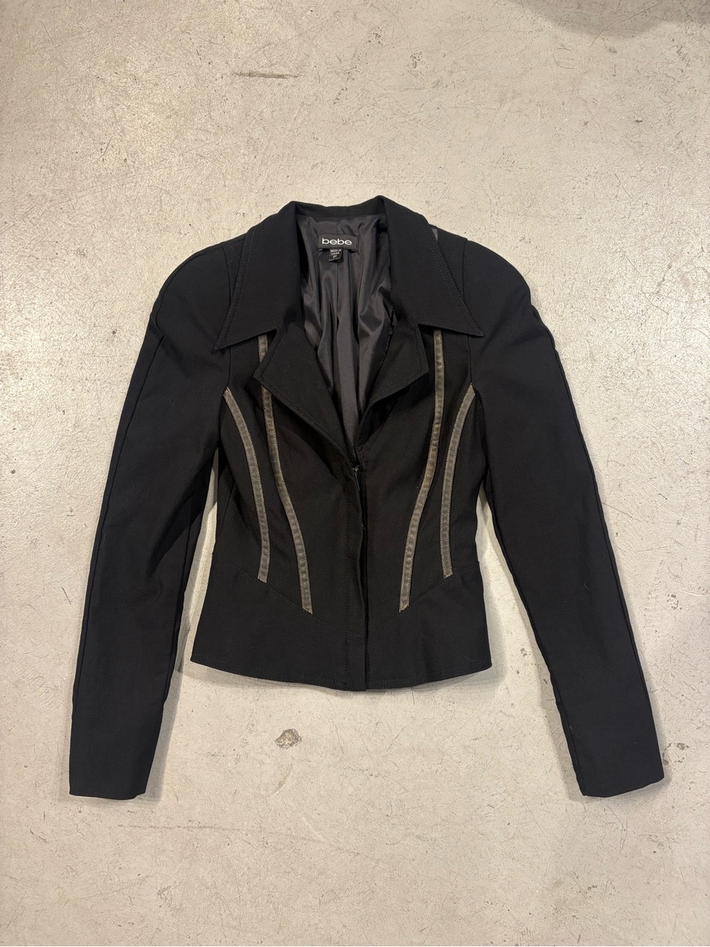 Bebe corset blazer zip jacket
